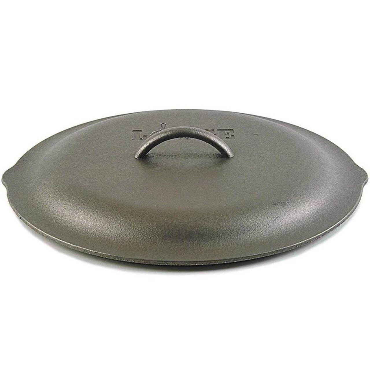Lodge 12 Inch Cast Iron Lid. Classic 12-Inch Cast Iron Cover Lid with Handle and Interior Basting Tips.